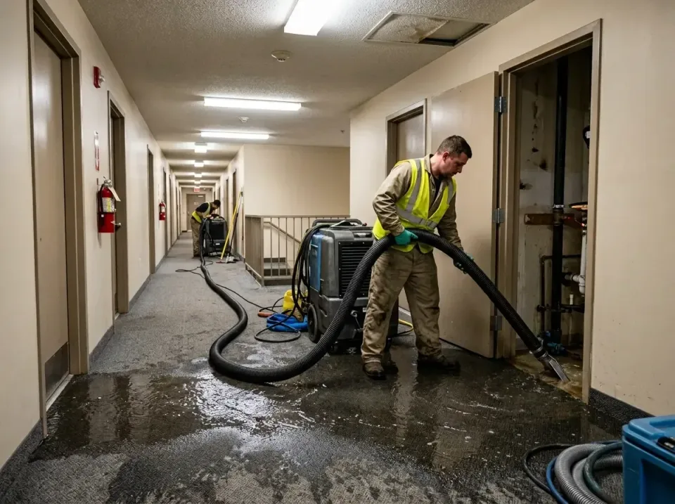 multi-unit-apartment-hallway-f-005 — frequently asked questions, Emergency Burst Pipe Water Extraction & Removal in Ridgeway…